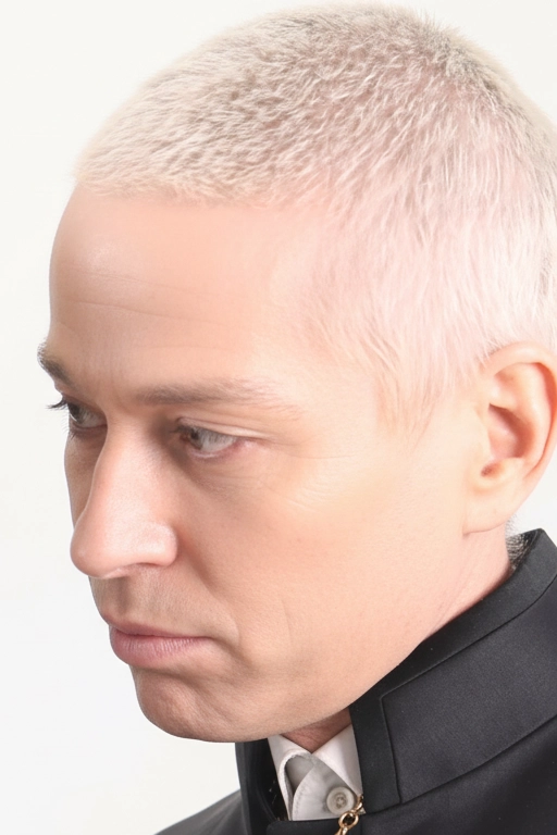 Carsten Klein mit kurzen Haaren blondiert, Perücken Studio Köln,Über uns